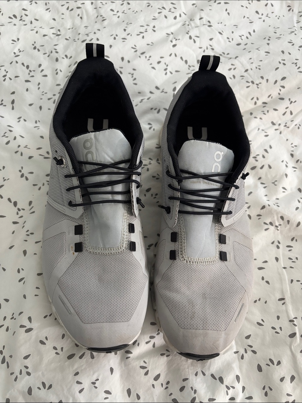 On Running Athletic Sneakers in Light Gray and Black